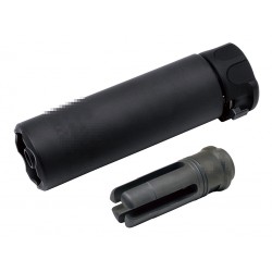 OMG SF SOCOM Mini 2 Style Airsoft Silencer w/ 4P Flash Hider