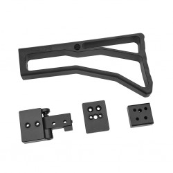 SLR Airsoftworks AK Billet Stock Assemble with Folding and Fixed Stock Adaptors (for GHK AK)